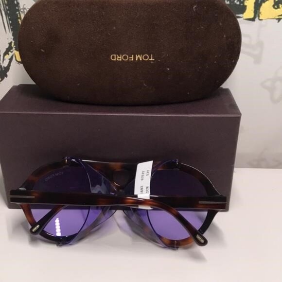 New Authentic Tortoiseshell Sunglasses with Purple Lenses TF882 53y","descriptio - Picture 13 of 13